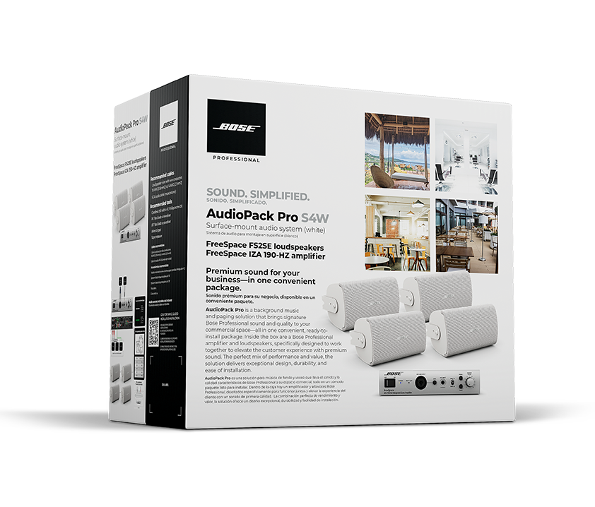 Bose AudioPack Pro S4W – äänijärjestelmäpaketti, valkoinen