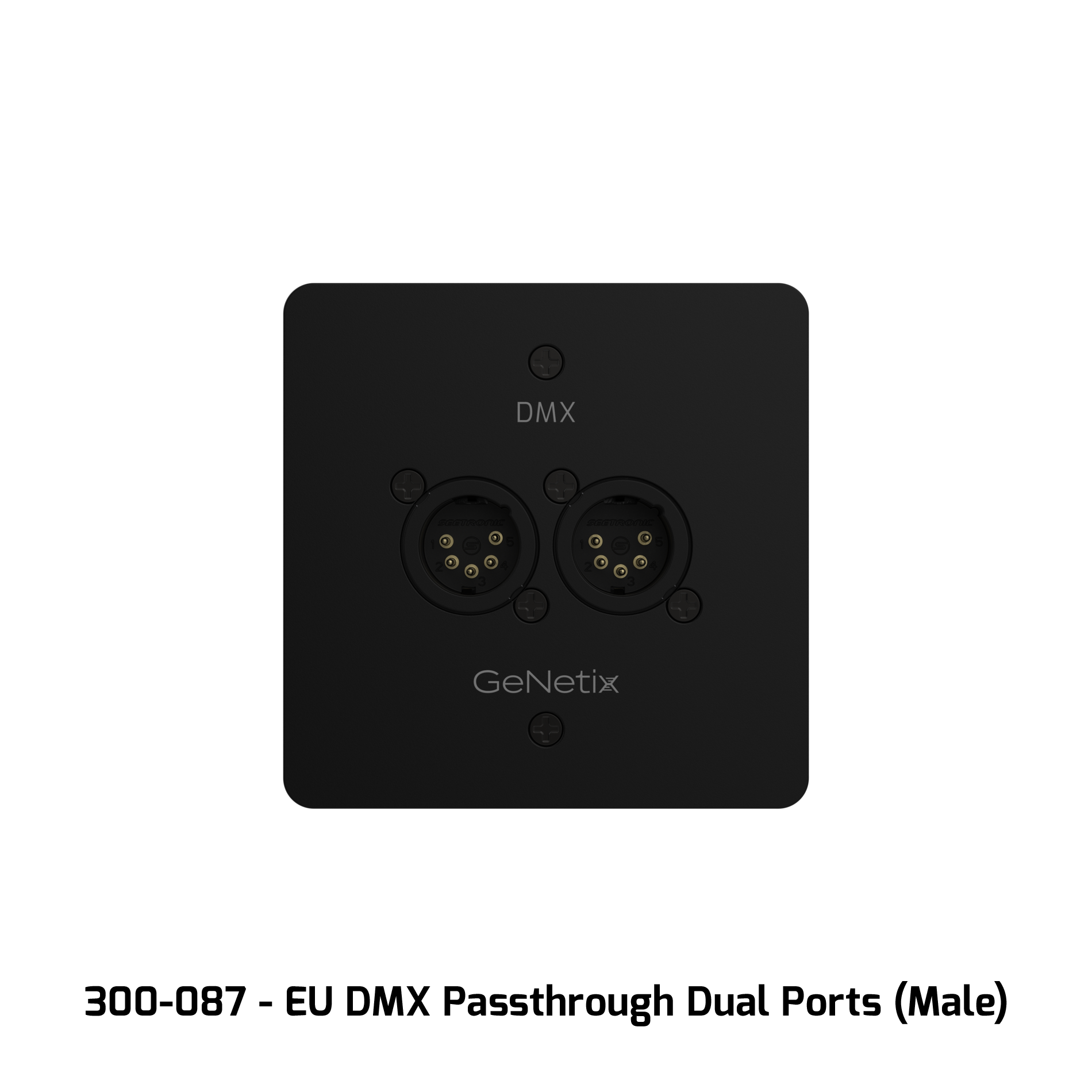 ChamSys GeNetix DMX Passthrough 2 × uros EU – seinäpaneeli