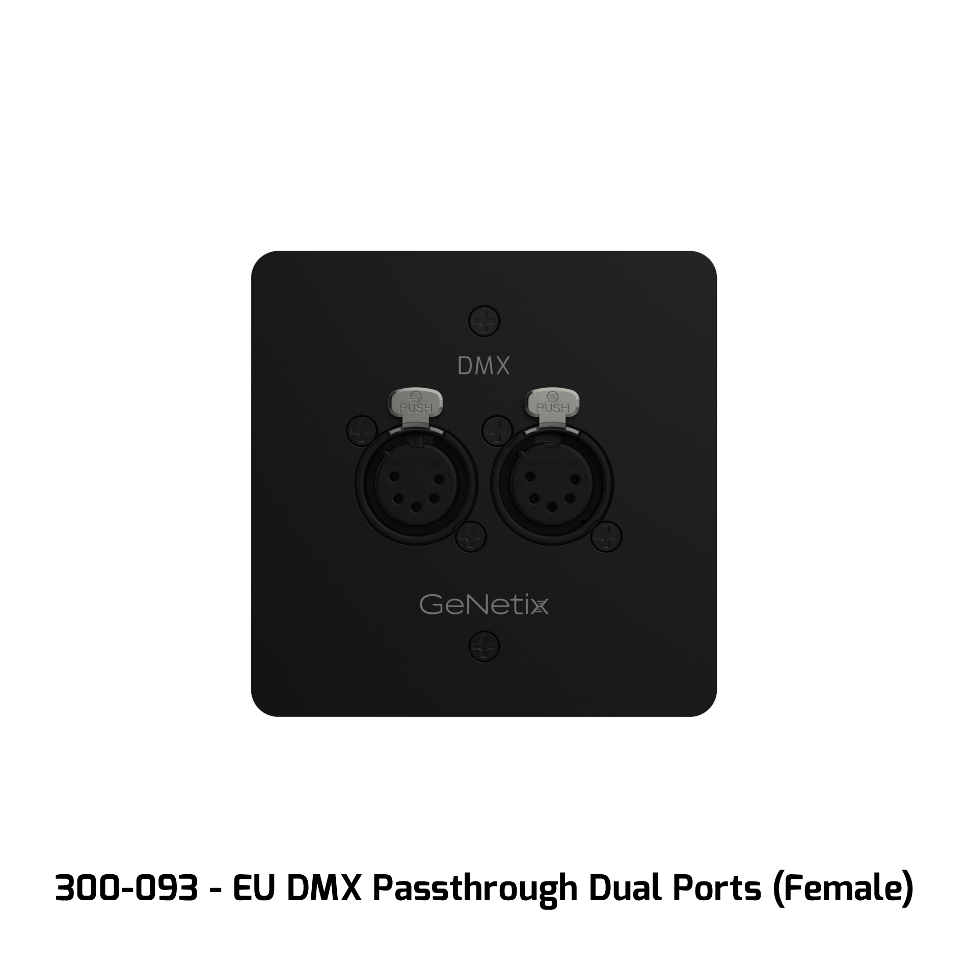ChamSys GeNetix DMX Passthrough 2 × naaras EU – seinäpaneeli