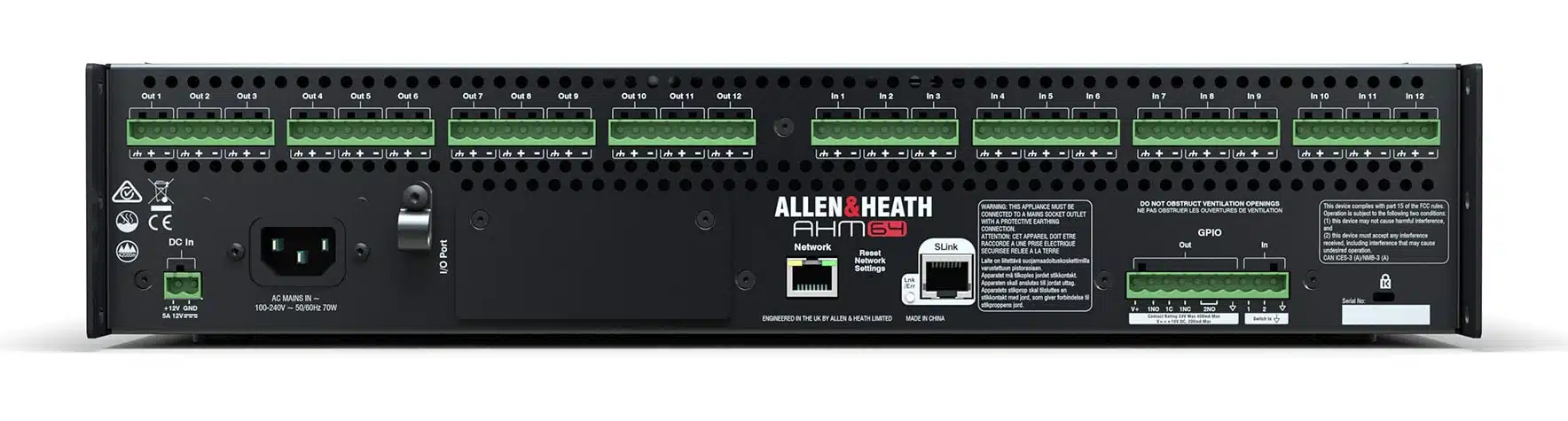 Allen & Heath AHM-64 – 64 × 64 audiomatriisiprosessori - Image 2