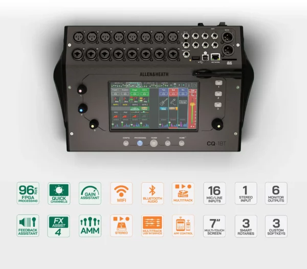 Allen & Heath CQ-18T – kompakti digitaalimikseri, WiFi