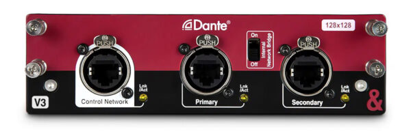 Allen & Heath Dante 128x128 – dLive- ja Avantis-verkkokortti