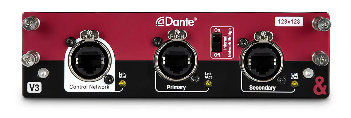 Allen & Heath Dante 128x128 – dLive- ja Avantis-verkkokortti