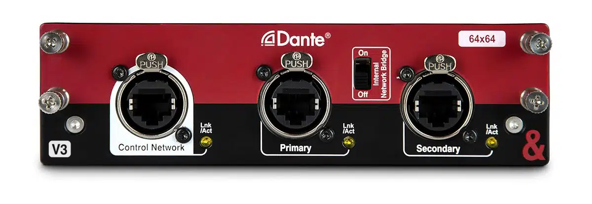 Allen & Heath Dante 64x64 – verkkokortti dLiveen ja Avantisiin