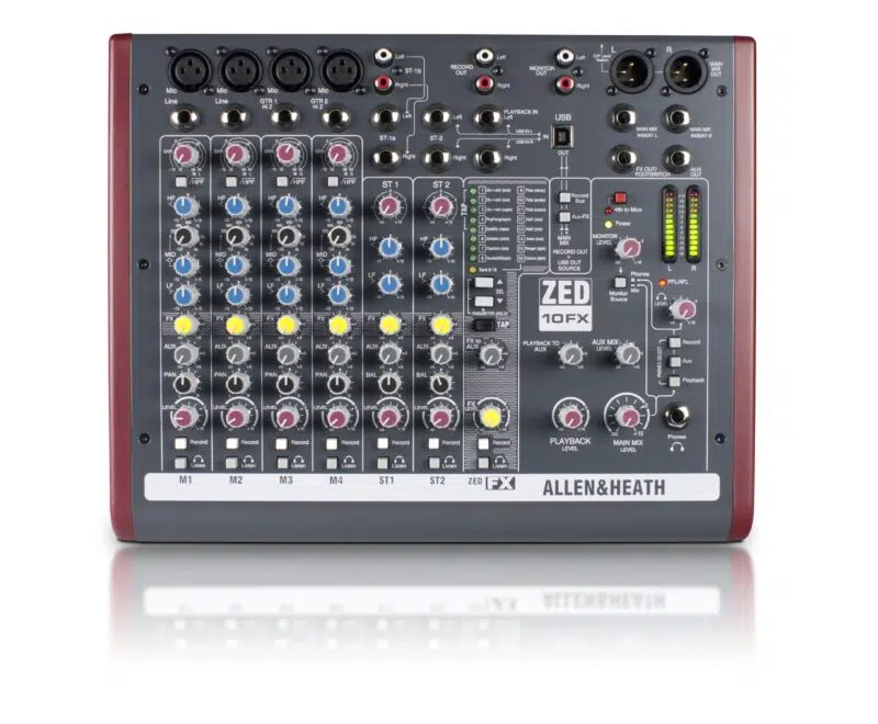 Allen & Heath ZED-10FX – analogimikseri efekteillä ja USB:llä