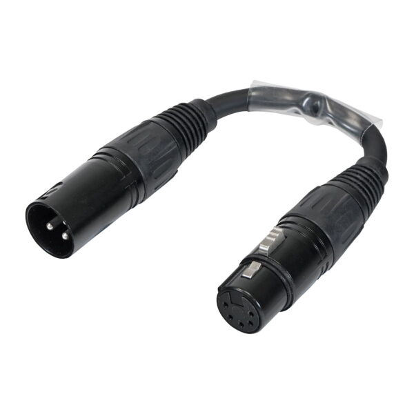 LEDJ DMX Adaptor 3-pin uros / 5-pin naaras – DMX-adapteri