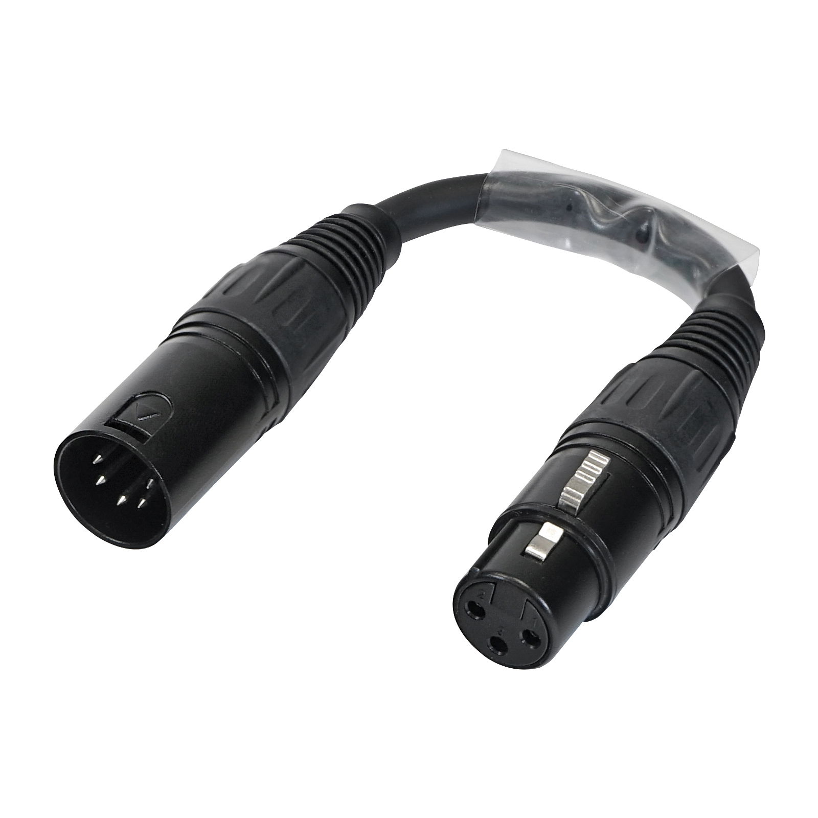 LEDJ DMX Adaptor 5-pin uros / 3-pin naaras – DMX-adapteri
