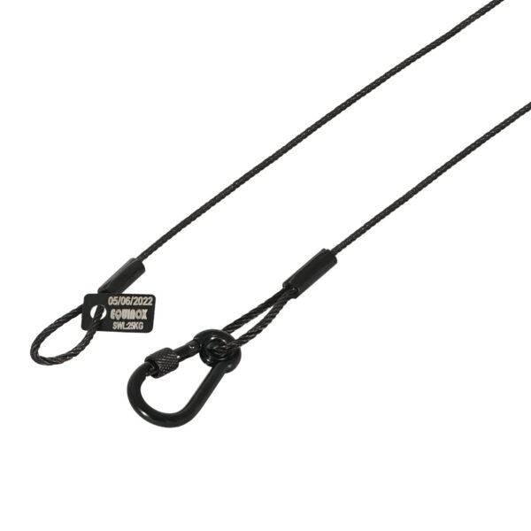 Prolight Safety Wire 35 cm / 3 mm – turvavaijeri 25 kg, musta