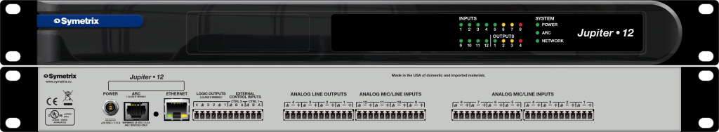 Symetrix Jupiter 12 – DSP-prosessori (kiinteä arkkitehtuuri)