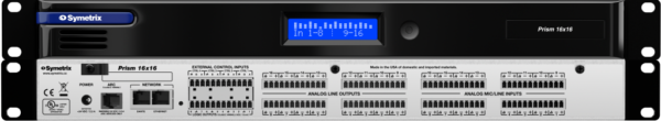 Symetrix Prism 16x16 – Dante-DSP-prosessori (avoin arkkitehtuuri)