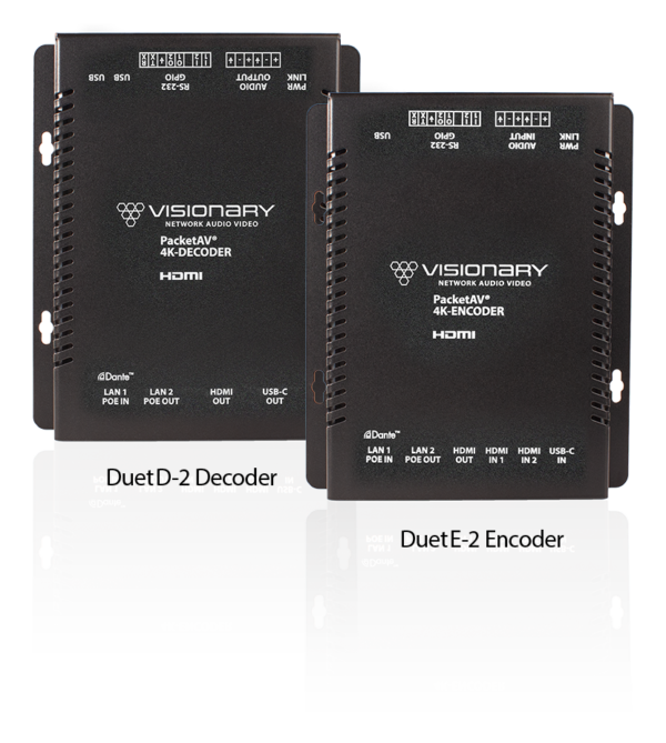Visionary DuetD-2 – AV over IP -vastaanotin, Dante (4K)
