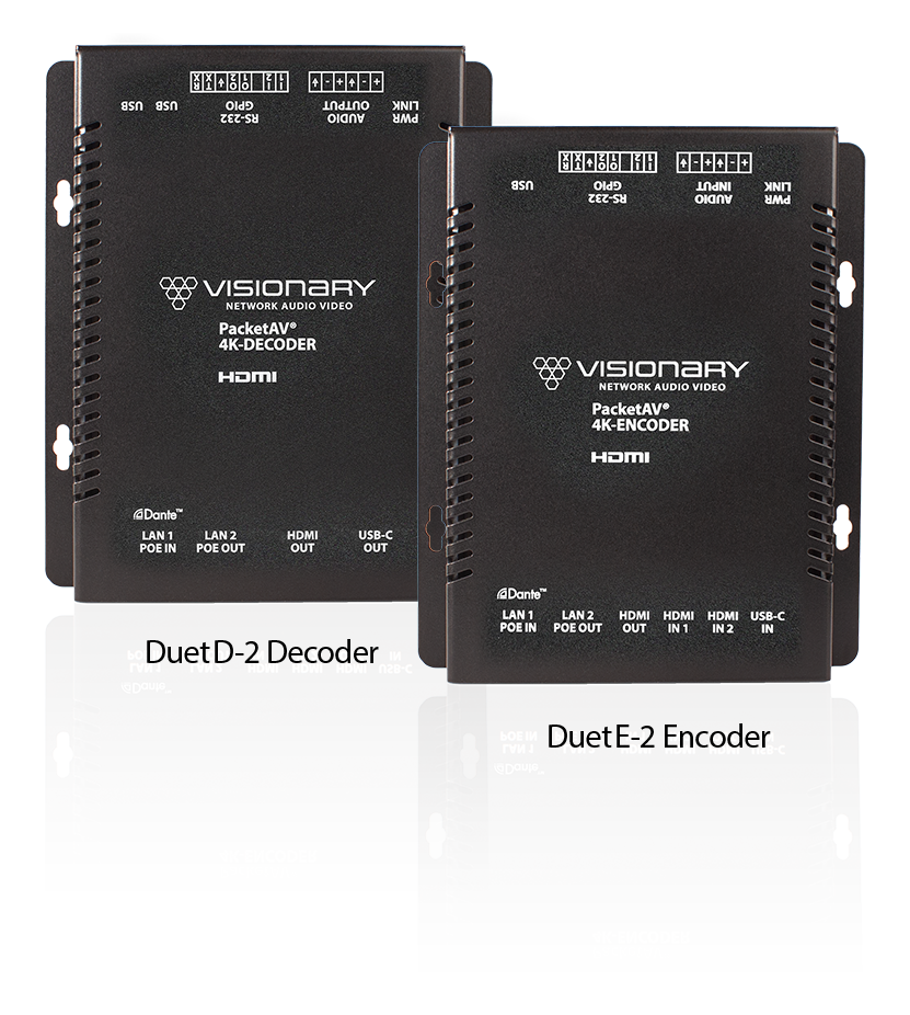 Visionary DuetD-2 – AV over IP -vastaanotin, Dante (4K)