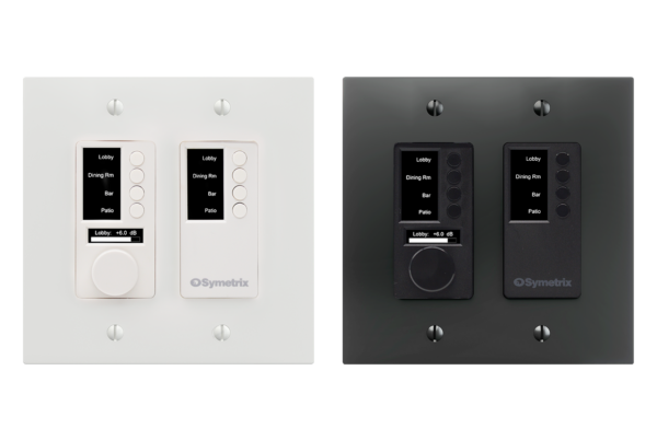 Symetrix W4 – IP-seinäohjain, nuppi + 8 painiketta, musta