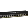 NETGEAR GS316P – 16-porttinen hallitsematon PoE+-kytkin, 115 W