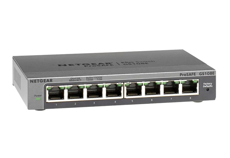 NETGEAR GS108GE – 8-porttinen hallitsematon kytkin