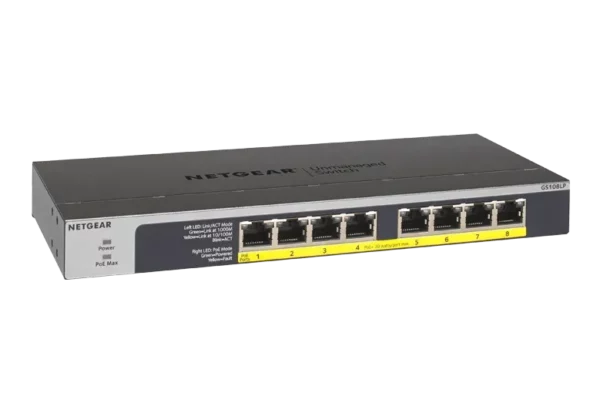 NETGEAR GS108LP – 8-porttinen PoE+-kytkin, FlexPoE 60 W