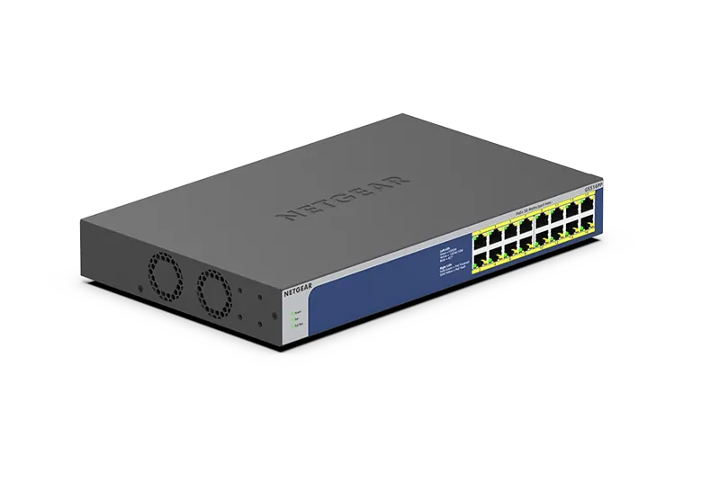 NETGEAR GS516PP – 16-porttinen hallitsematon PoE+-kytkin, 260 W