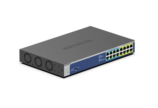 NETGEAR GS516UP – 16-porttinen hallitsematon PoE++-kytkin, 380 W