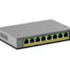 NETGEAR GS108EP – 8-porttinen Easy Smart PoE+-kytkin, 62 W