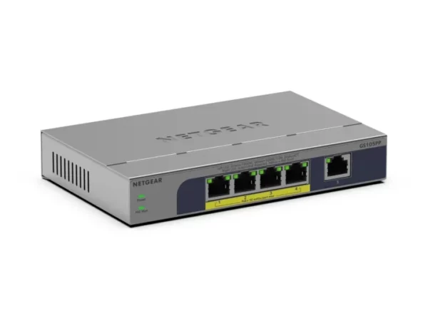NETGEAR GS105PP – 5-porttinen hallitsematon PoE+-kytkin