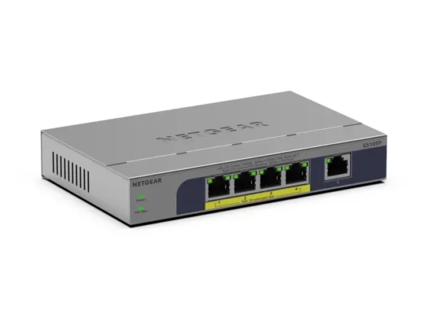NETGEAR GS105P – 5-porttinen hallitsematon PoE+-kytkin