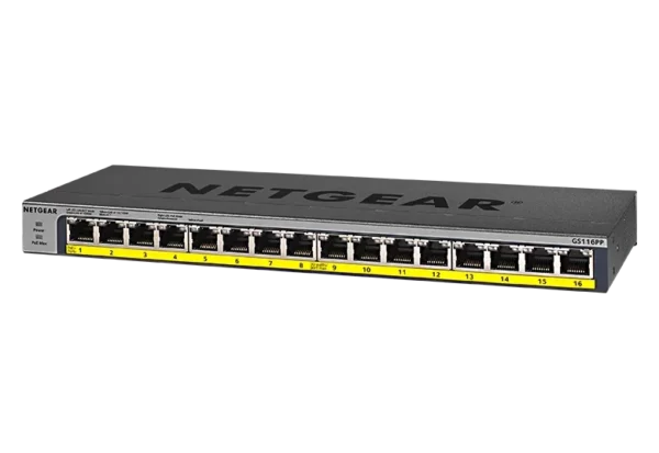 NETGEAR GS116PP – 16-porttinen PoE+-kytkin, FlexPoE 183 W