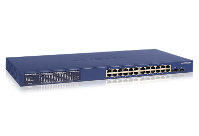 NETGEAR GS724TPP – 24-porttinen smart PoE+-kytkin, 380 W