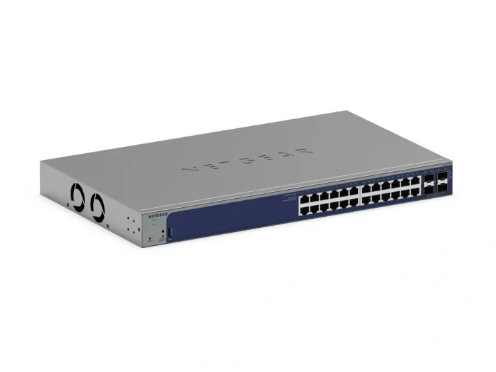 NETGEAR GS728TX – 24-porttinen smart-kytkin, 4 × SFP+