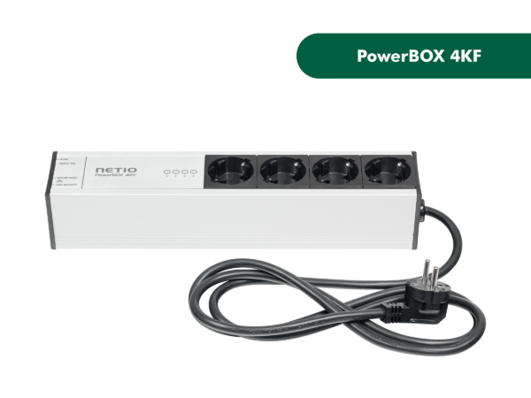 NETIO PowerBOX 4KF – mittaava virtakisko, 4 × Schuko, LAN