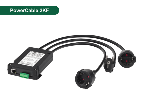 NETIO PowerCable 2KF – litteä mittaava PDU, kaapelit mukana