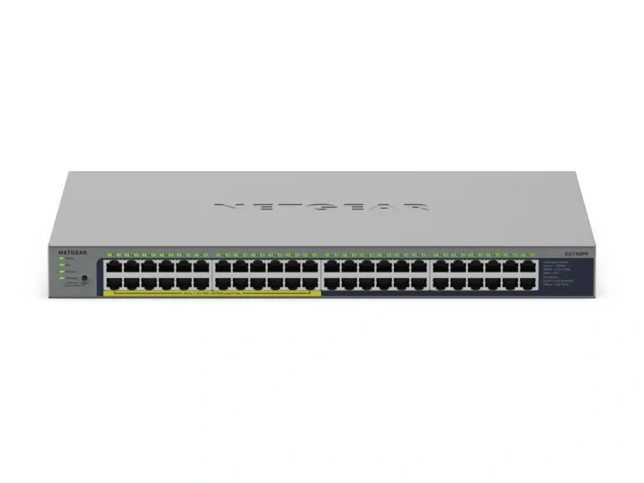 NETGEAR GS748PP – 48-porttinen hallitsematon PoE+-kytkin, 380 W