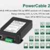 NETIO PowerCable 2KZ – litteä mittaava PDU, 2 lähtöä
