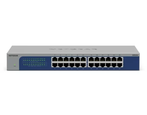 NETGEAR GS524 – 24-porttinen hallitsematon kytkin, räkkiin